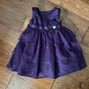 Tahari Toddler Infant Formal Dress - Purple Size 24m - Diaper cover Included